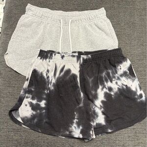 Wild Fable Athletic Shorts Set in Gray and Black Tie-Dye